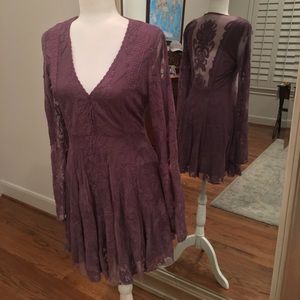 Light plum, Free People, Lace Dress